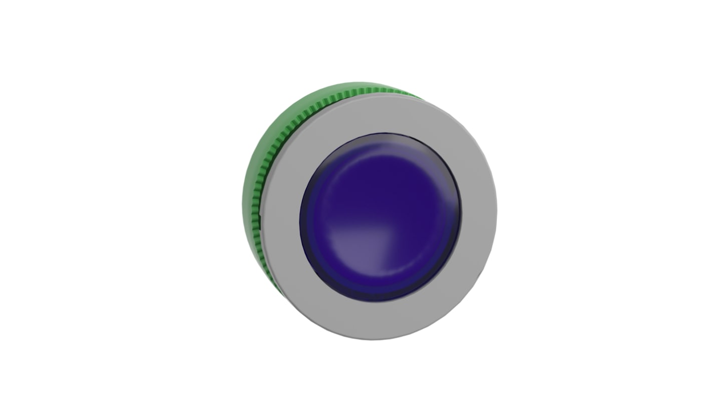 Attuatore pulsante Schneider Electric Harmony XB5, blu, ritorno a molla, diametro 30.5 mm, IP66/IP67, LED per indicazione visiva.