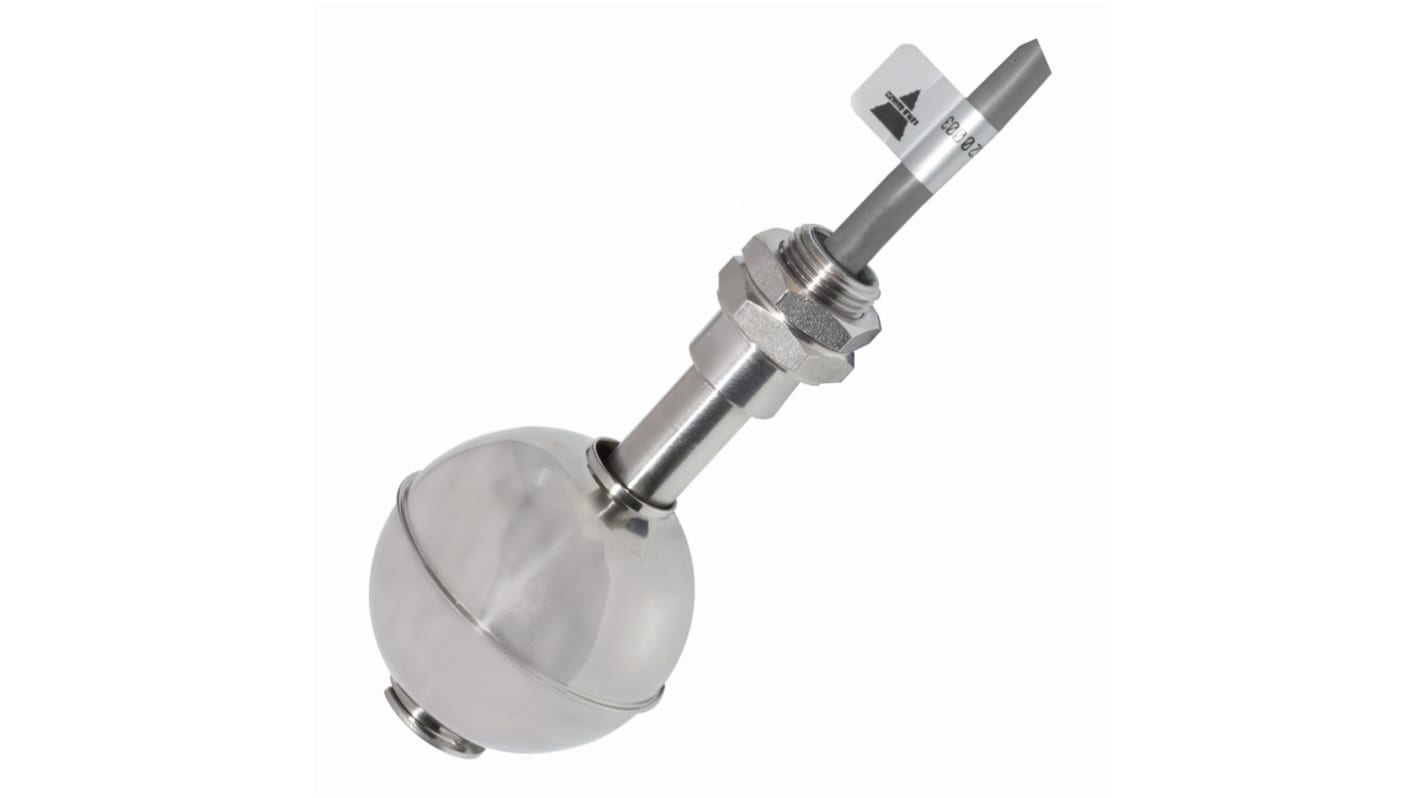 Interruttore a galleggiante Carlo Gavazzi ILM8, sensore magnetico in acciaio inox, grado di protezione IP67, adatto per alimenti.