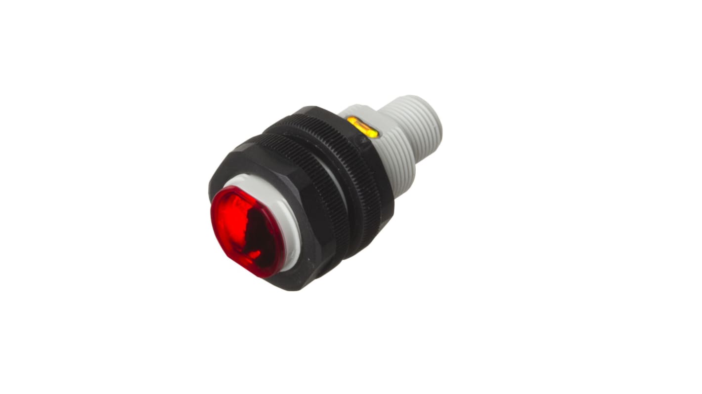 Carlo Gavazzi PA18CAD04PAM1WS, sensore fotoelettrico cilindrico a riflessione diffusa, rilevamento fino a 400 mm, con uscita PNP e connettore M12.