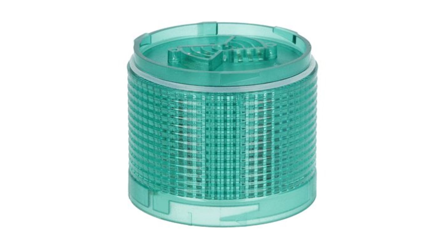 Modulo luminoso verde Lovato LTN70ML3, LED 70 mm, tensione 26,4V c.c. - 240V c.a., IP65, per torri di segnalazione.