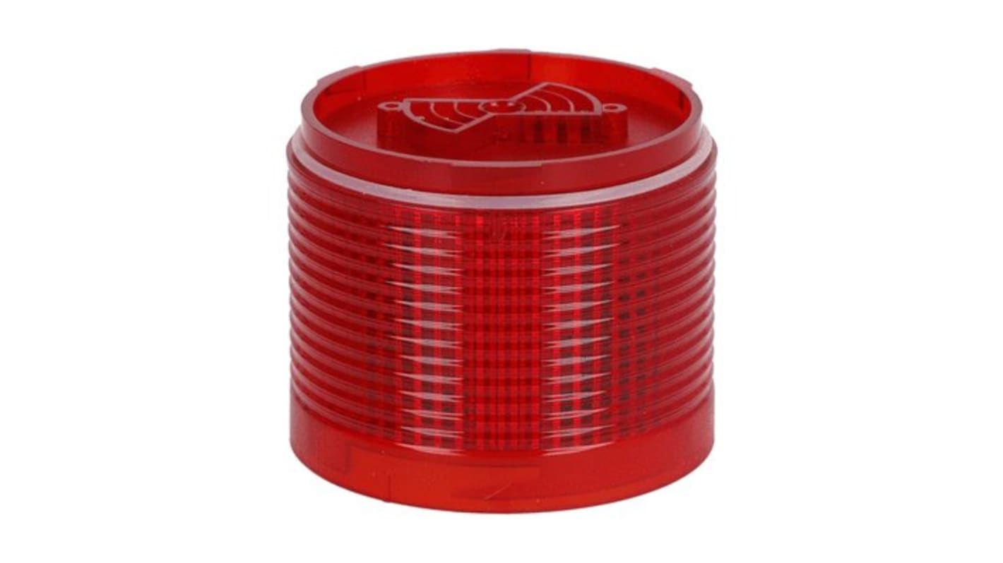 Modulo luminoso rosso Lovato LTN70ML4, diametro 70 mm, tensione 26,4V c.c. - 240V c.a., per segnalazione con effetto lampeggiante.