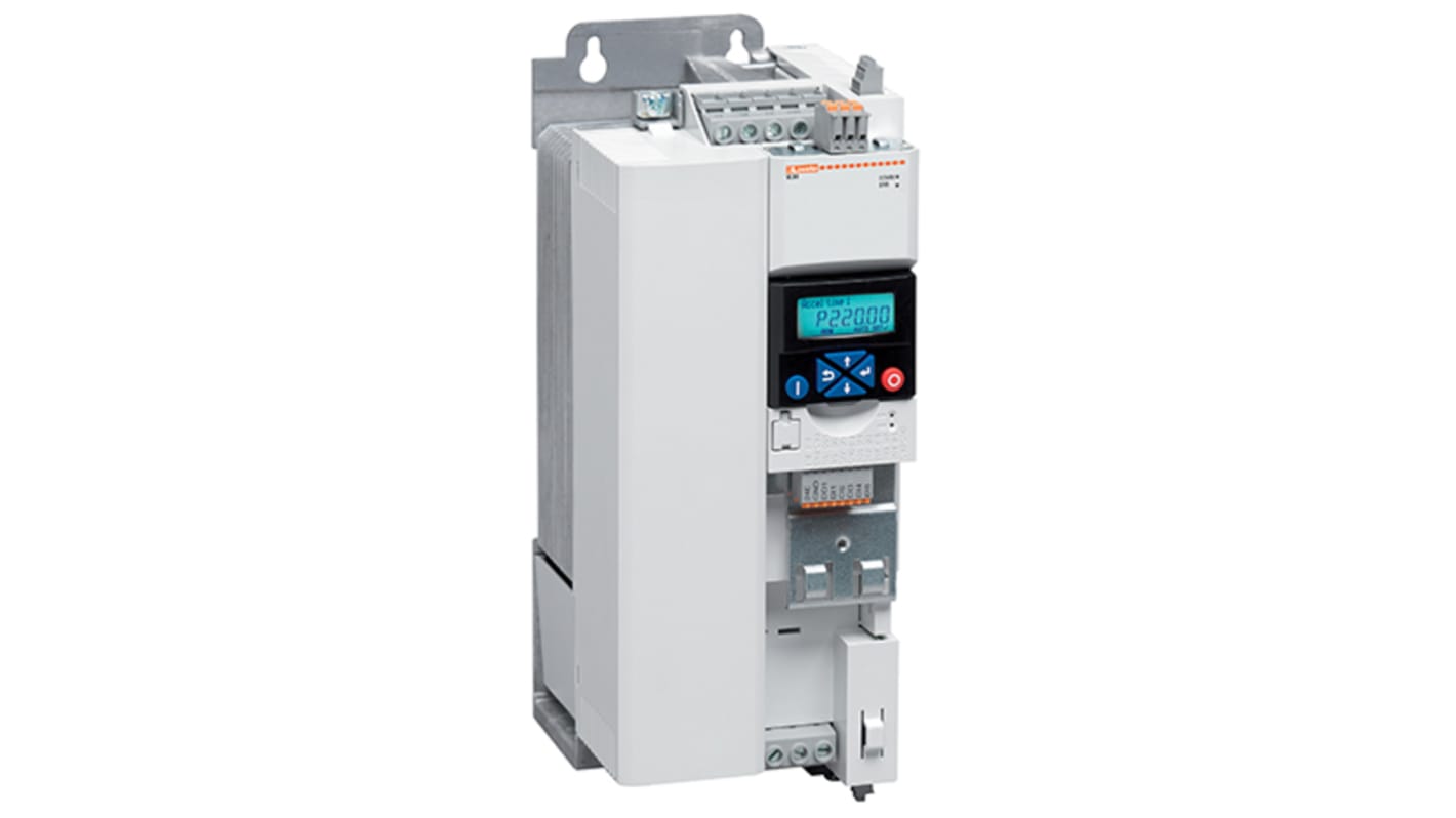 Avviatore a velocità variabile Lovato VLB30110A480, potenza 11 kW, alimentazione 400-480 V, 3 fasi, corrente 23,5 A.