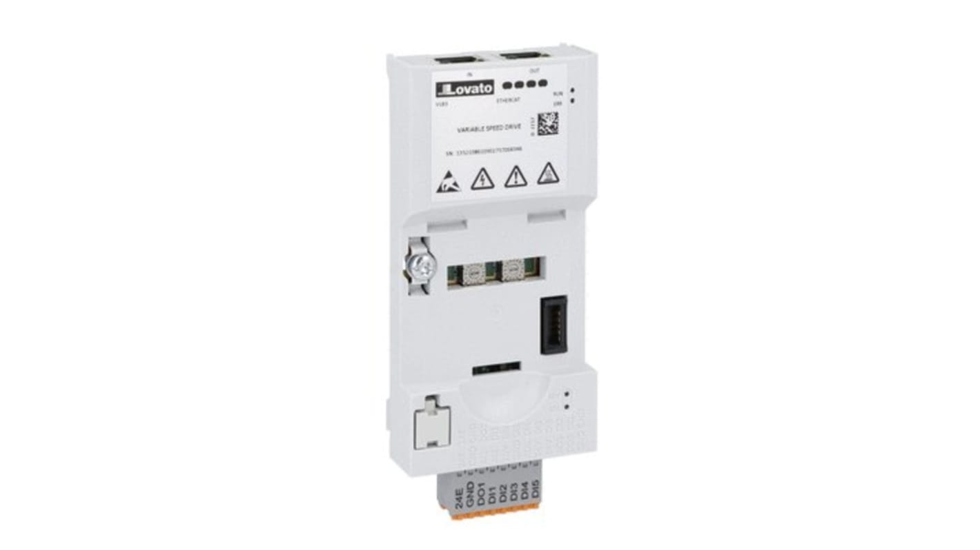 Unità di controllo Lovato VLBXL04, protocollo EtherCAT, accessorio per azionamenti VLB3, peso 0,209 Kg.