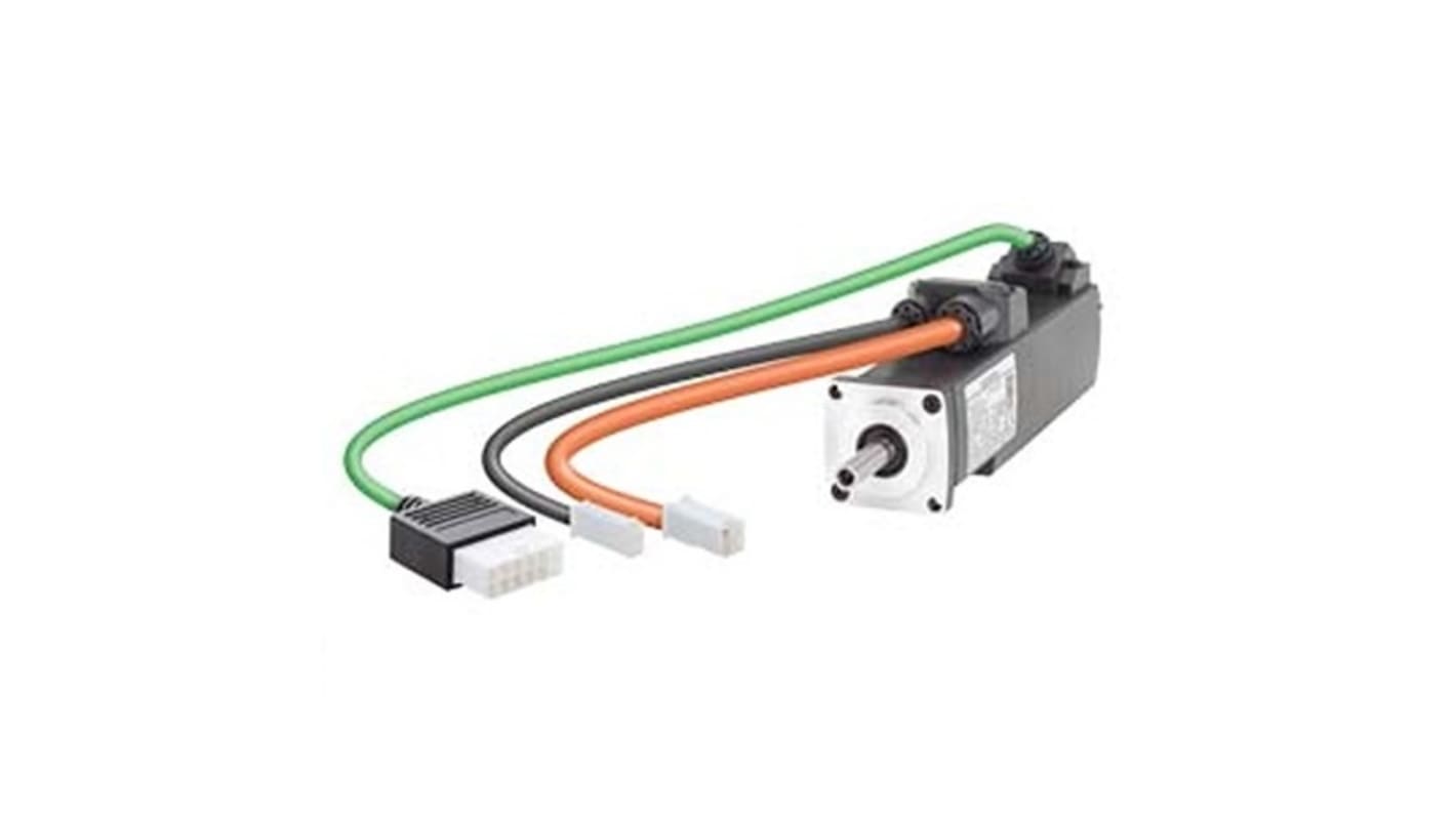 Servomotore Sincrono Siemens 1FL6022-2AF21-1AH1, potenza 0,05 kW, montaggio a flangia, tensione 230 V, rotazione oraria.