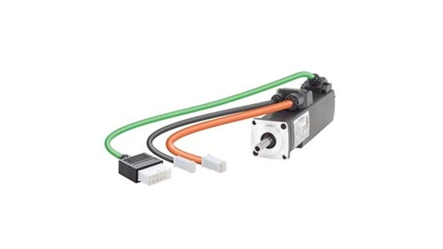 Servomotore sincrono Siemens 1FL6024-2AF21-1AH1, potenza 0,1 kW, montaggio a flangia, tensione 230 V, frequenza 200 Hz.