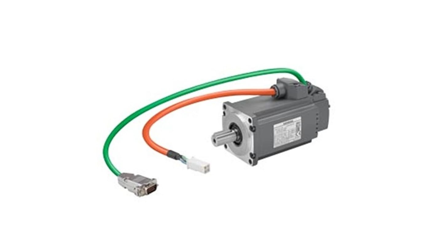 Servomotore sincrono Siemens 1FL6034-2AF21-1LH1, potenza 0,4 kW, montaggio a flangia, rotazione oraria, 230 V.