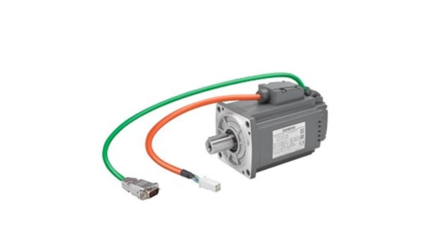 Servomotore Sincrono Siemens 1FL6044-2AF21-1LG1, potenza 1 kW, tensione 230 V, montaggio a flangia, rotazione oraria.