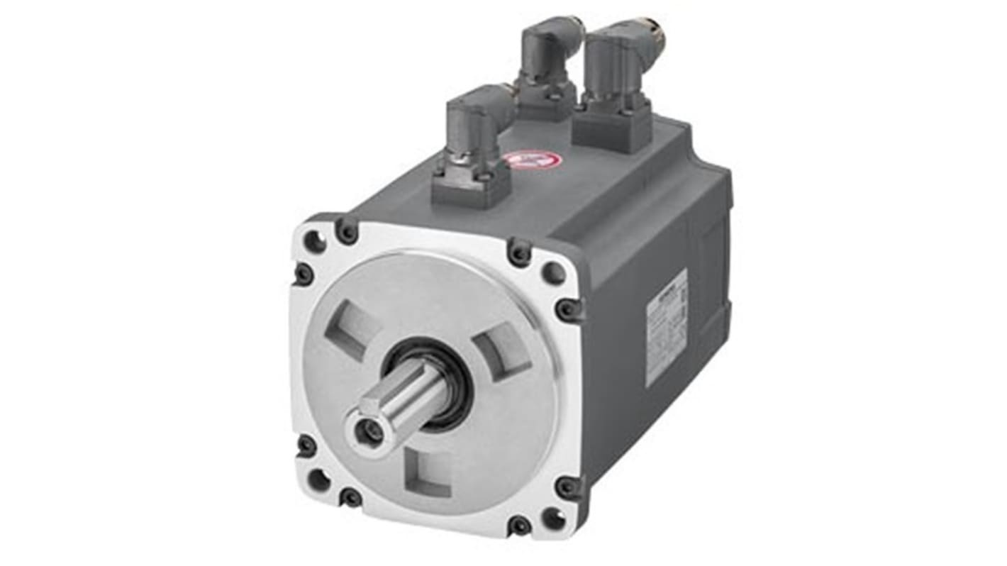 Servomotore Sincrono Siemens 1FL6062-1AC61-2AB1, potenza 1 kW, tensione 400 V, montaggio a flangia, rotazione oraria.