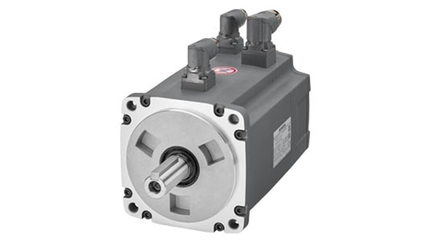 Servomotore sincrono Siemens 1FL6064-1AC61-2AA1, potenza 1,5 kW, montaggio a flangia, tensione 400 V, frequenza 200 Hz.