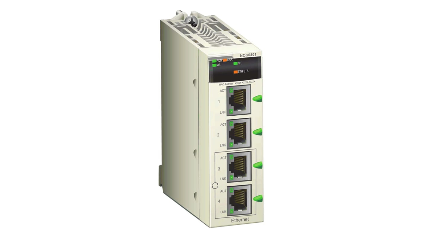 Schneider Electric BMXNOC0401 Modulo Ethernet TCP/IP per industrie di processo, alta qualità e robusto. Ideale per energie rinnovabili e macchinari.
