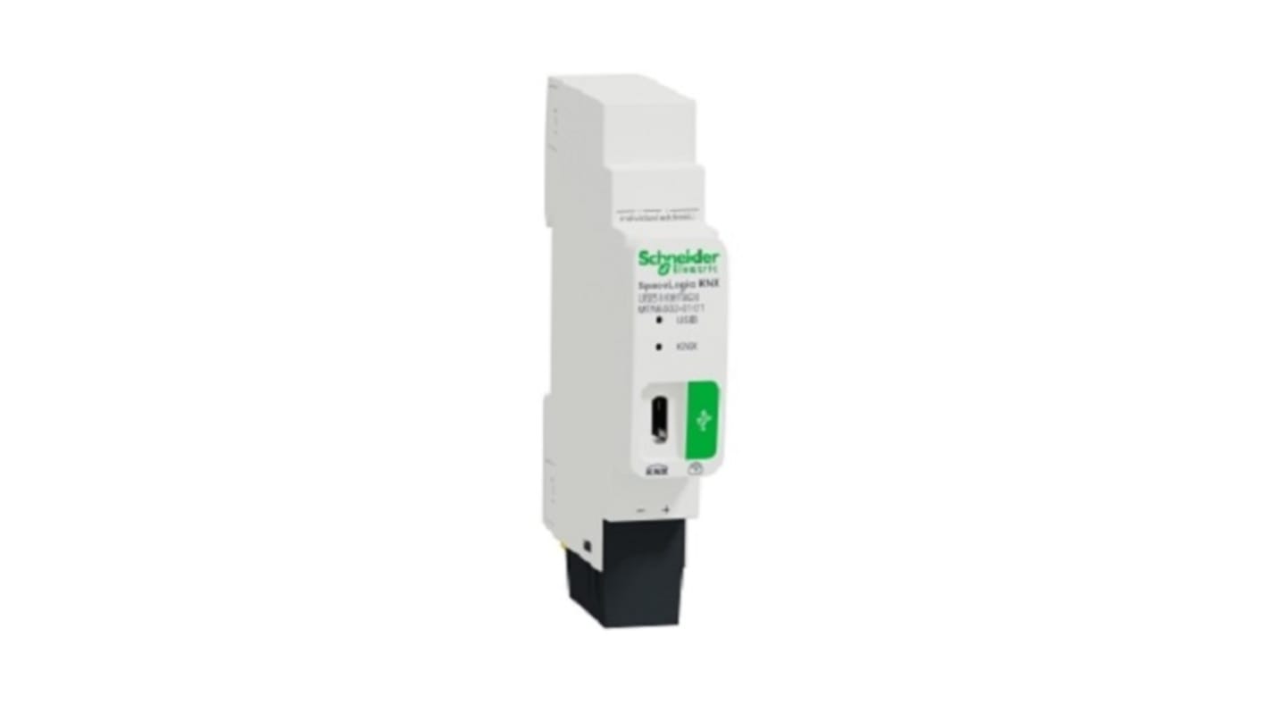 Modulo di interfaccia USB Schneider Electric MTN6502-0101 per guida DIN Spacelogic KNX, con connettore USB tipo C.