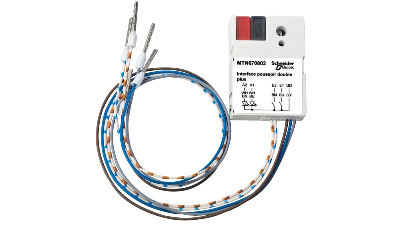 Pulsante montaggio a pannello Schneider Electric MTN670802, colore bianco, interfaccia a 2 moduli, IP20.