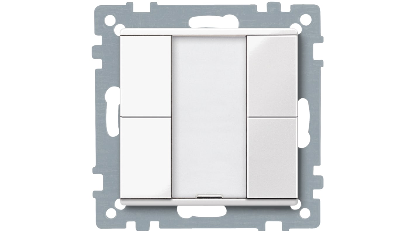 Pulsante KNX Schneider Electric MTN617219, montaggio a pannello, bianco polare, illuminato, protezione IP20.