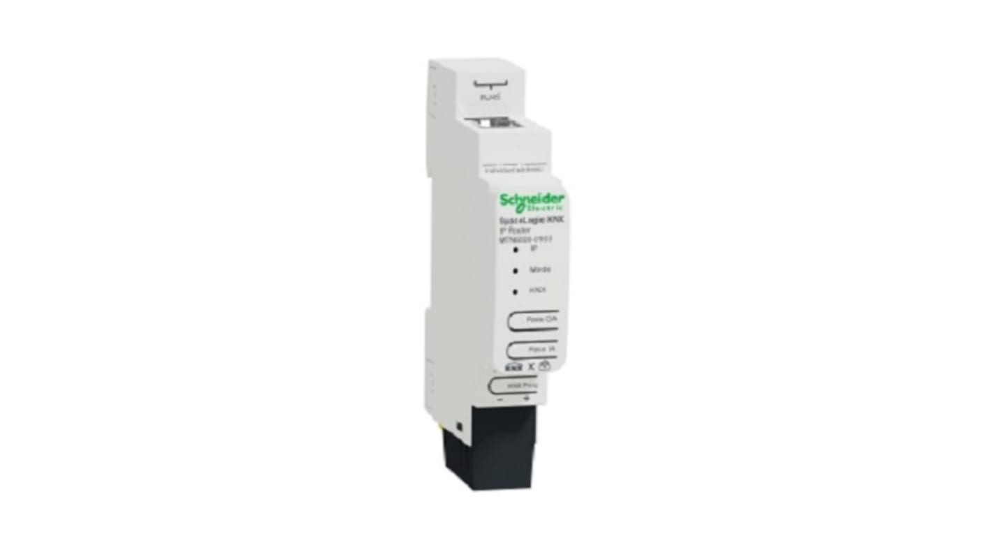 Connettore bus Schneider Electric MTN6500-0103, router IP per guida DIN, 24 V, supporta KNX Security e inoltro telegrammi.