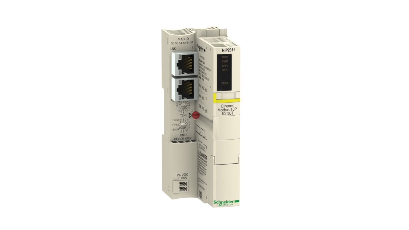 Modulo Ethernet Schneider Electric STBNIP2311, unità ausiliaria con 1 segmento di espansione, tensione 24 V c.c.