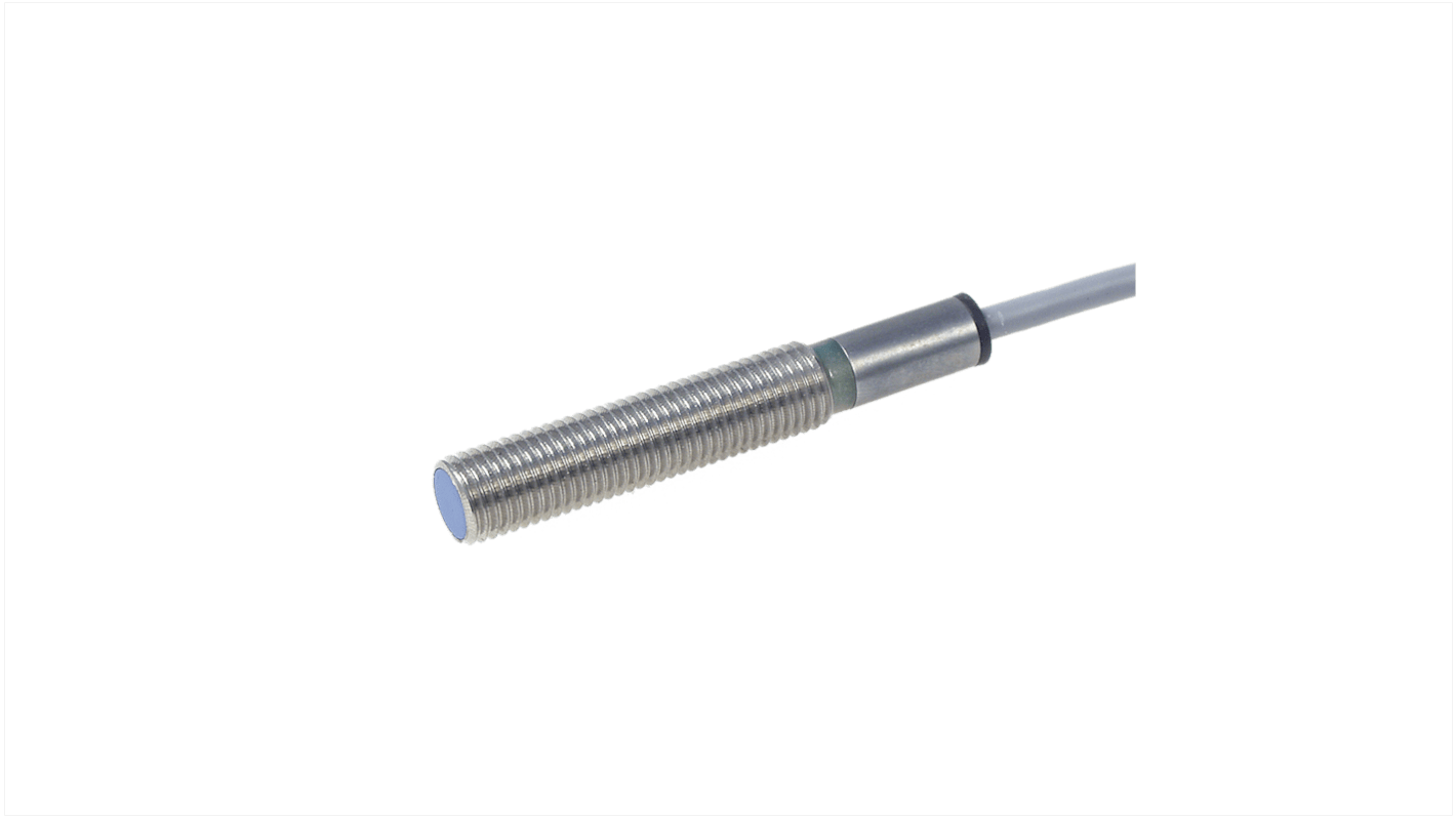 Sensore di prossimità induttivo cilindrico Carlo Gavazzi EI0801NACS, filettatura M8, rilevamento 1 mm, grado di protezione IP67.