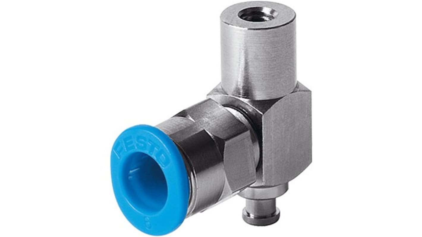 Ventosa Festo ESH-HB-2-QS in acciaio temprato e ottone nichelato, per applicazioni industriali, conforme a RoHS.