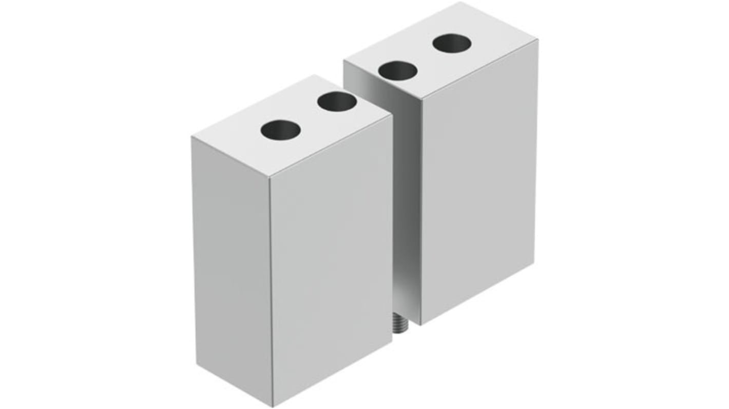 Pinza pneumatica Festo BUB-HGPT-80-B a 2 dita, azione doppio effetto, montaggio con foro passante, pressione massima 8 bar.