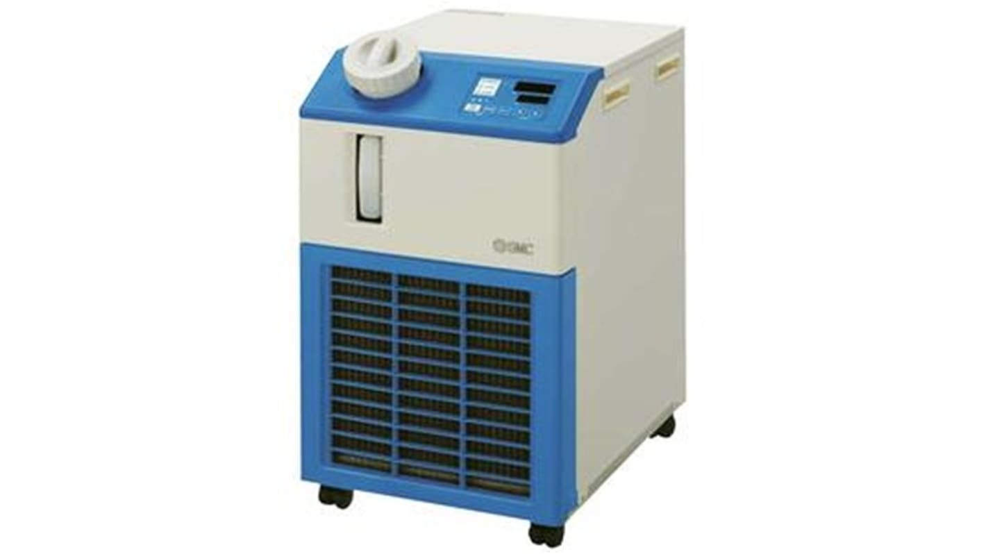 Termo-raffreddatore SMC HRS012-AF-20-T, compatto, portata massima 7L/min, attacco Rc 1/2, conforme ATEX.