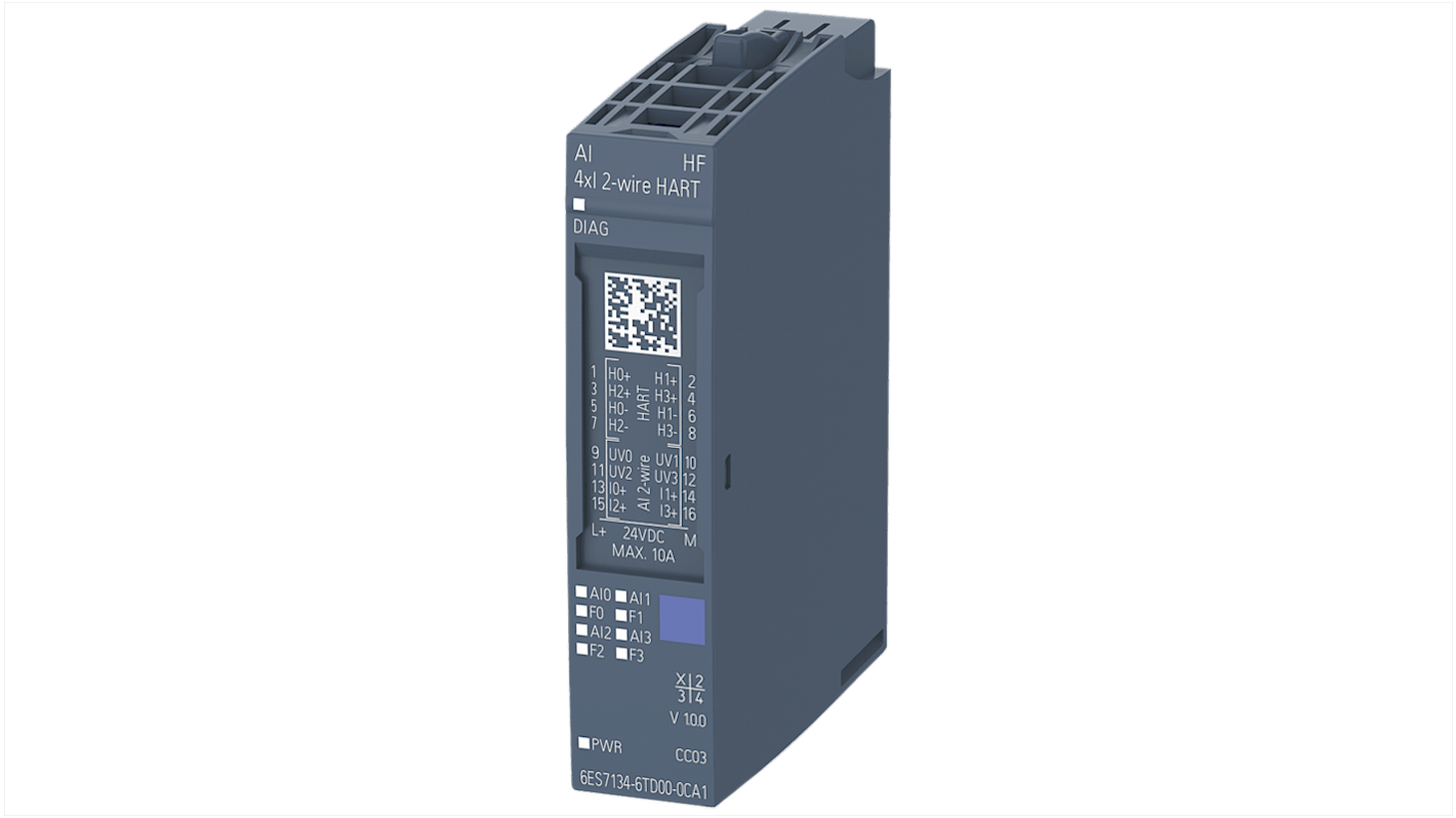 Modulo di ingresso analogico Siemens 6AG1134-6TD00-2CA1, 4 canali 4-20mA HART, per ambienti difficili, consumo 25 mA.