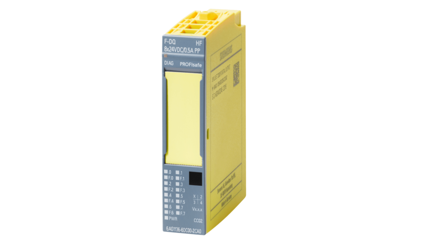 Modulo I/O digitale Siemens 6AG2136-6BA01-2CA0, 4/8 ingressi, 24 V CC, -40/+60 °C, per SIMATIC ET 200SP.