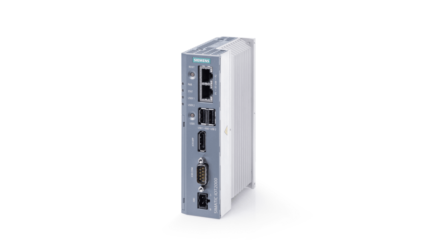 Gateway IoT Siemens 6ES7647-0BB00-1YA2, CPU ARM TI AM6548 HS, 2GB RAM, 16GB eMMC, espandibile con M.2 e SD.