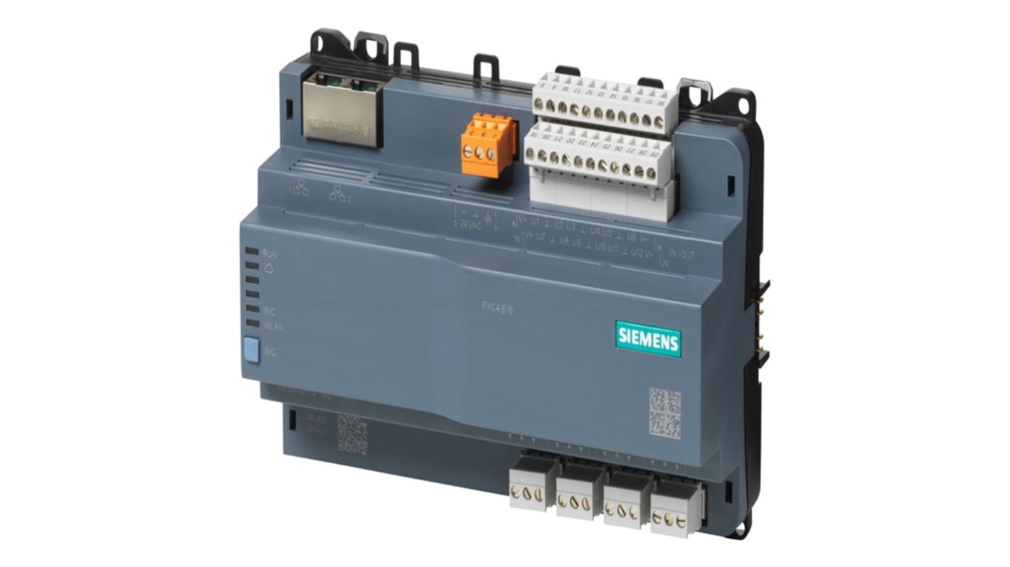 Modulo I/O PLC Siemens S55375-C108 con 16 ingressi, interfaccia WLAN e uscite a relè, per applicazioni HVAC.