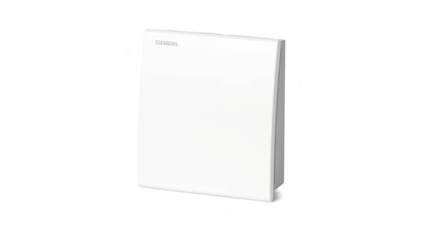 Sensore di umidità ambiente Siemens BPZ:QFA2060, misura umidità e temperatura, dimensioni 100mm x 100mm, protezione IP30.