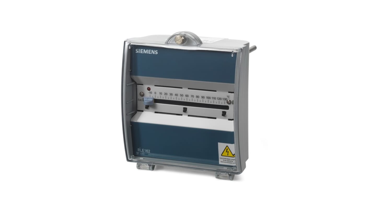 Controller Siemens BPZ:RLE162 per il controllo della temperatura, montaggio a parete, 24 V ac, dimensioni 125 x 152 x 78 mm.