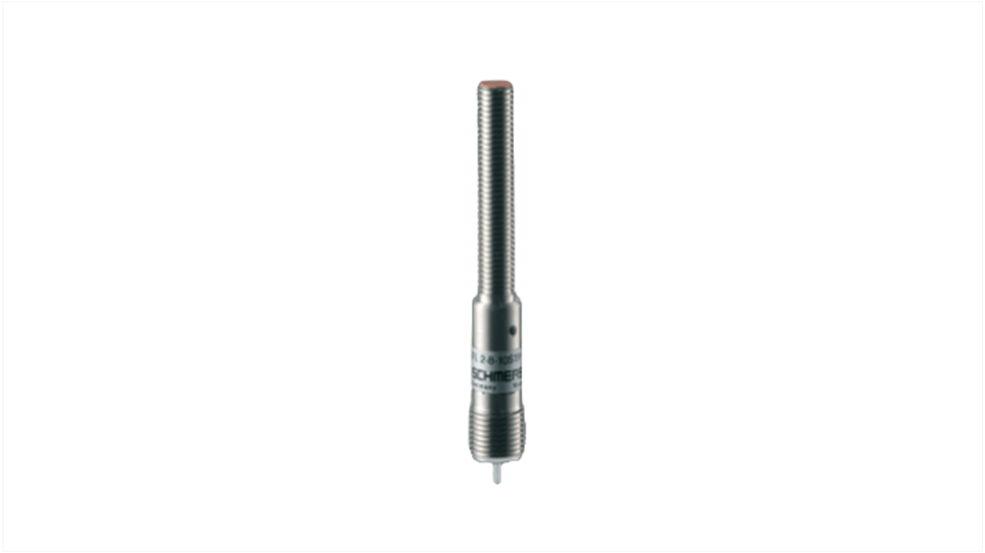 Sensore di prossimità induttivo cilindrico Schmersal IFL 2-8-10STP, filettatura M8, rilevamento 2 mm, IP67, 10-30 V CC.