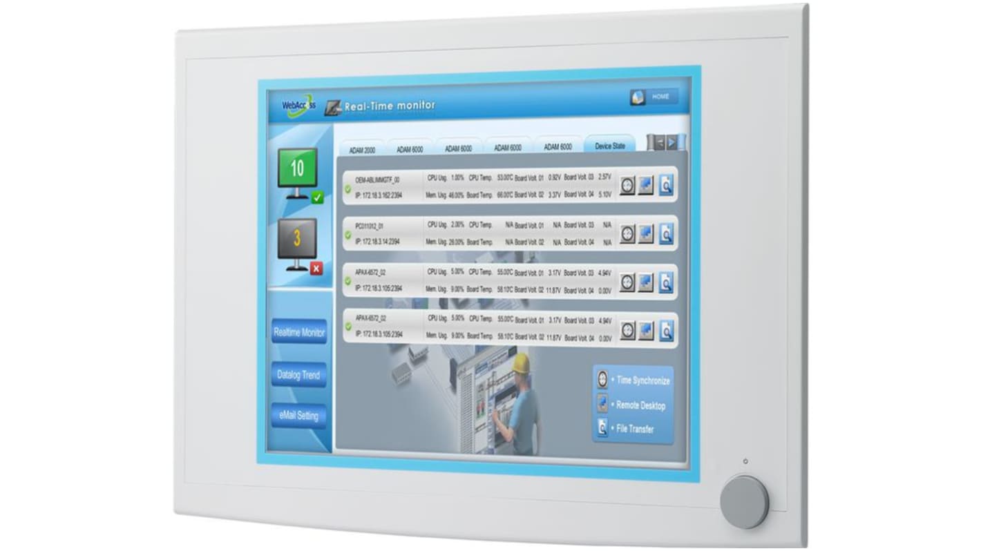 Display LCD TFT SXGA Advantech FPM-5171G, 17 pollici, risoluzione 1280 x 1024, progettato per applicazioni industriali.