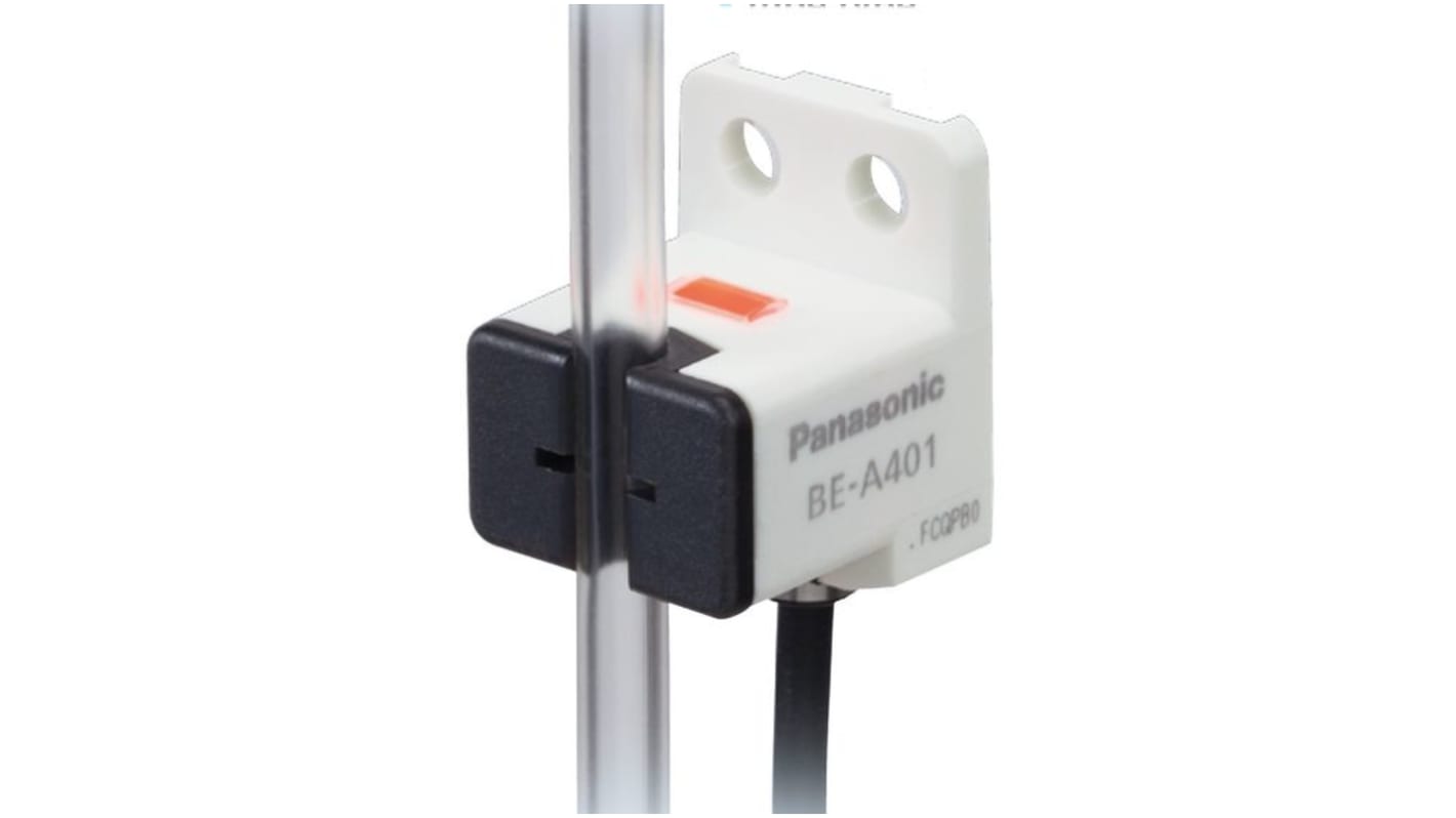 Panasonic BE-A401P, sensore ottico per monitoraggio aria, alimentazione 5-24 V DC, installazione one-touch, dimensioni compatte.