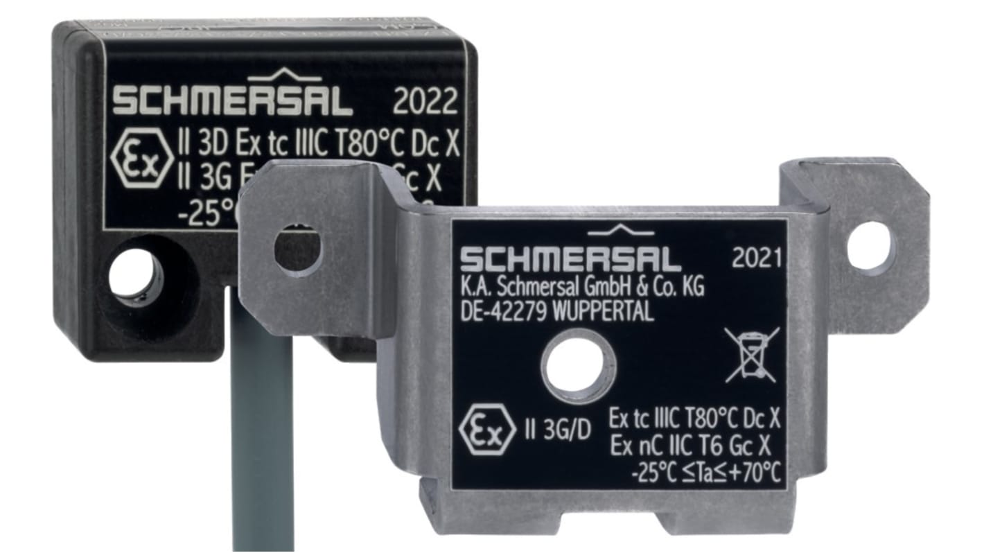 Sensore di sicurezza magnetico Schmersal EX-BNS 250-11Z-3GD 6,5M, interruttore senza contatto, dimensioni 64x29,5x15,5 mm.