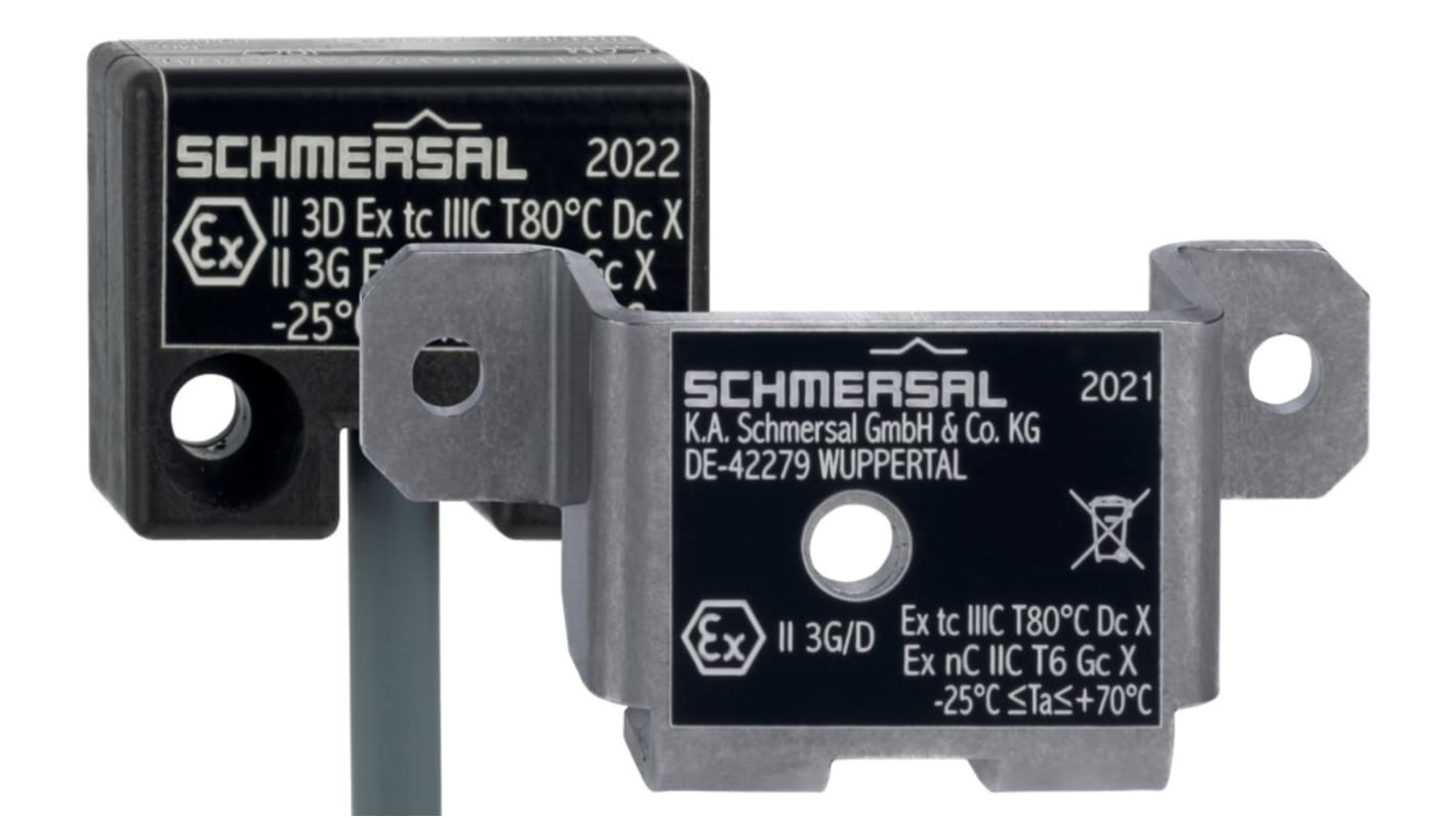 Schmersal EX-BNS 250-12Z-2187-3GD, sensore di sicurezza magnetico senza contatto, dimensioni 64x29,5x15,5 mm, protezione contro esplosioni.