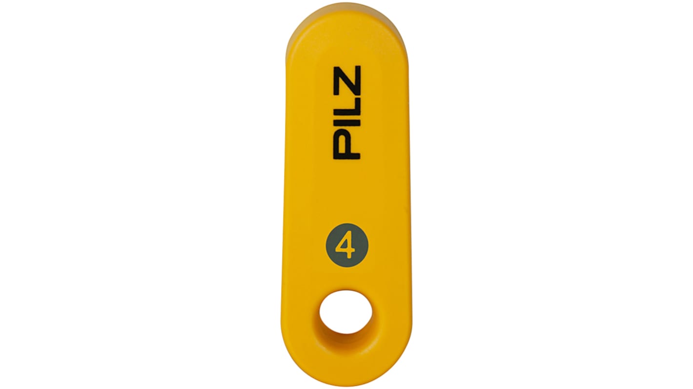 Chiave a transponder Pilz 541184 per interruttore a chiave, compatibile con PSEN cs4.1p, in plastica resistente, omologata CE e UKCA.
