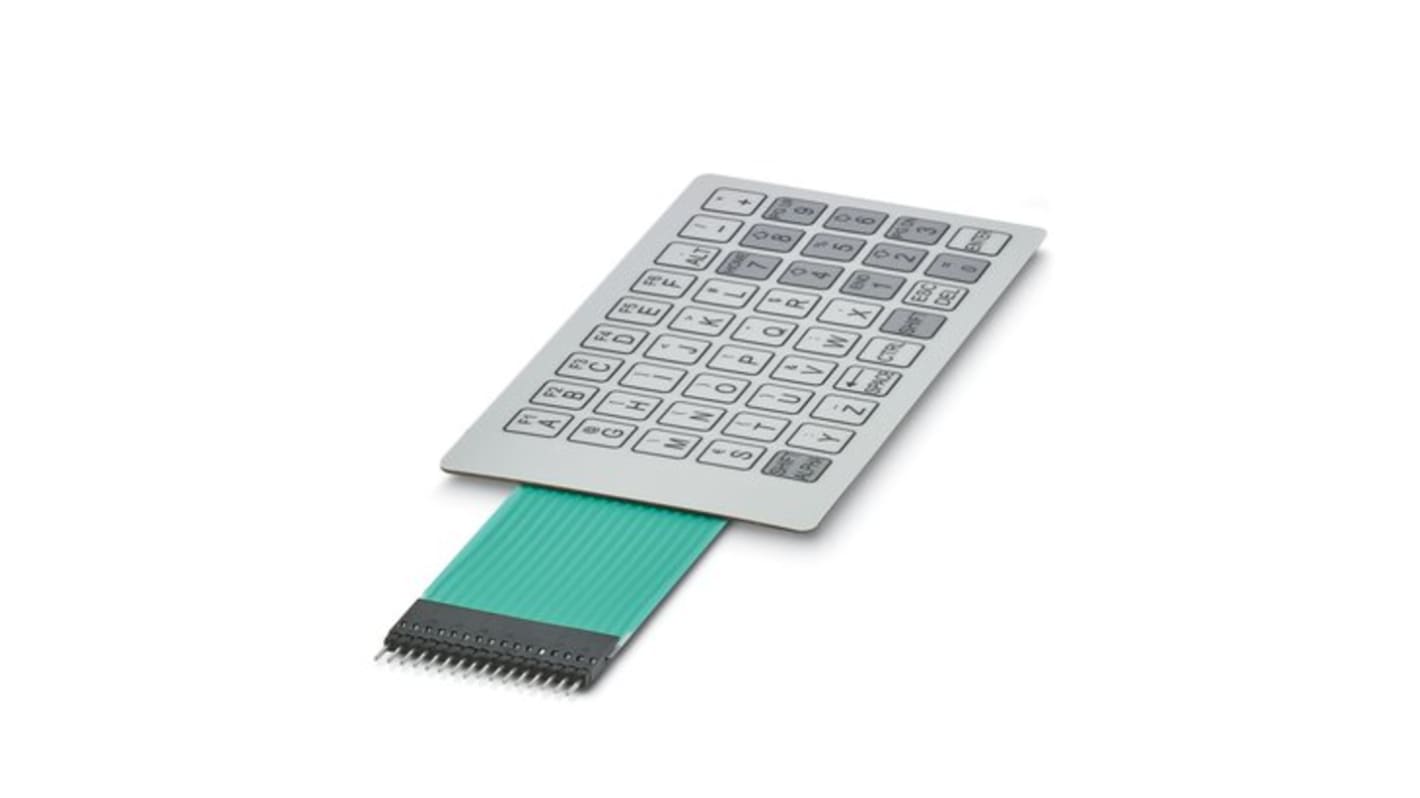 Tastiera a membrana Phoenix Contact 2203571, 45 tasti in poliestere, autoadesiva, compatibile con custodie HCS.