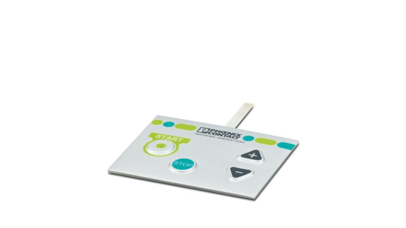 Tastiera a membrana Phoenix Contact 2203574, 4 tasti in poliestere, temperatura operativa 0-45°C, non illuminata.
