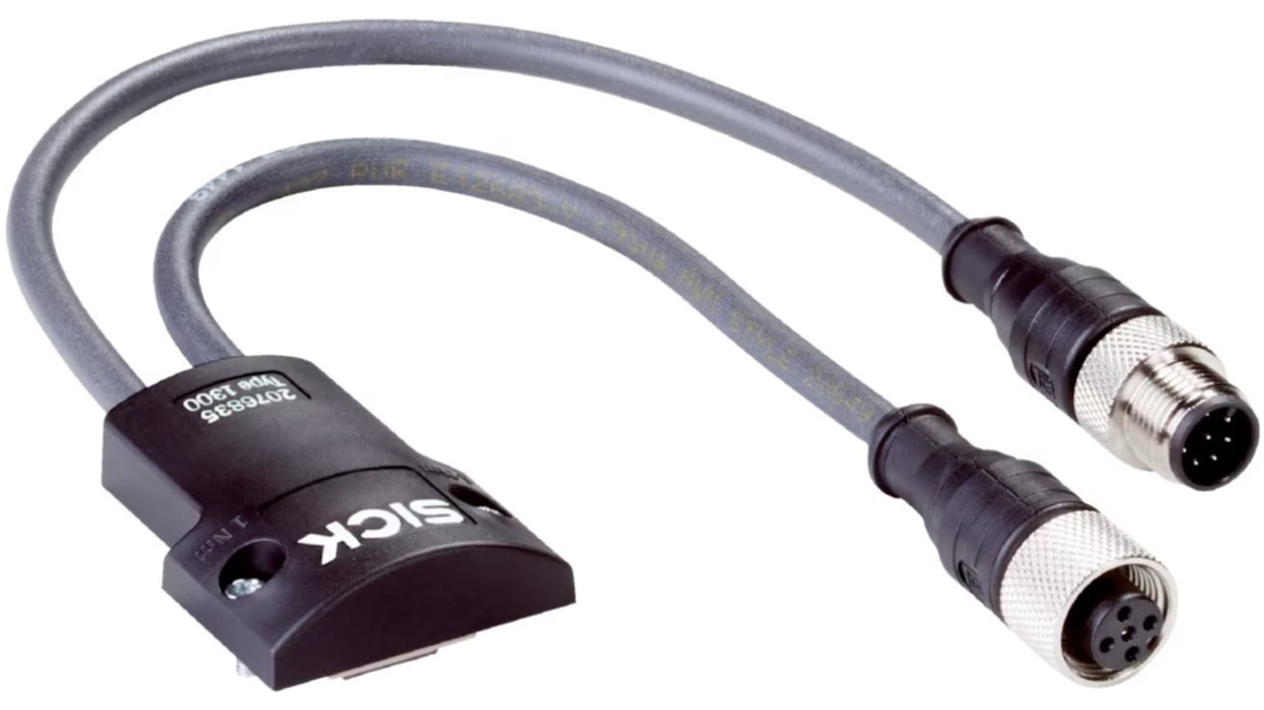 Sensore Sick 1300 per tende leggere, con barriere fotoelettriche, diagnostica NFC e IO-Link, operante da -30 a +55 °C.