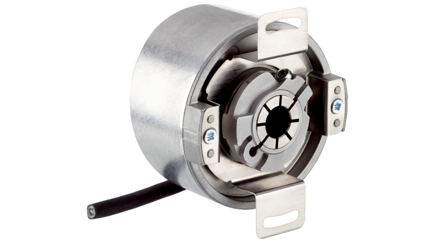 Encoder incrementale Sick DFS60E-BHEM01024, 1024 impulsi/giro, montaggio a flangia, IP65/IP67, dimensioni 60x72x63 mm.