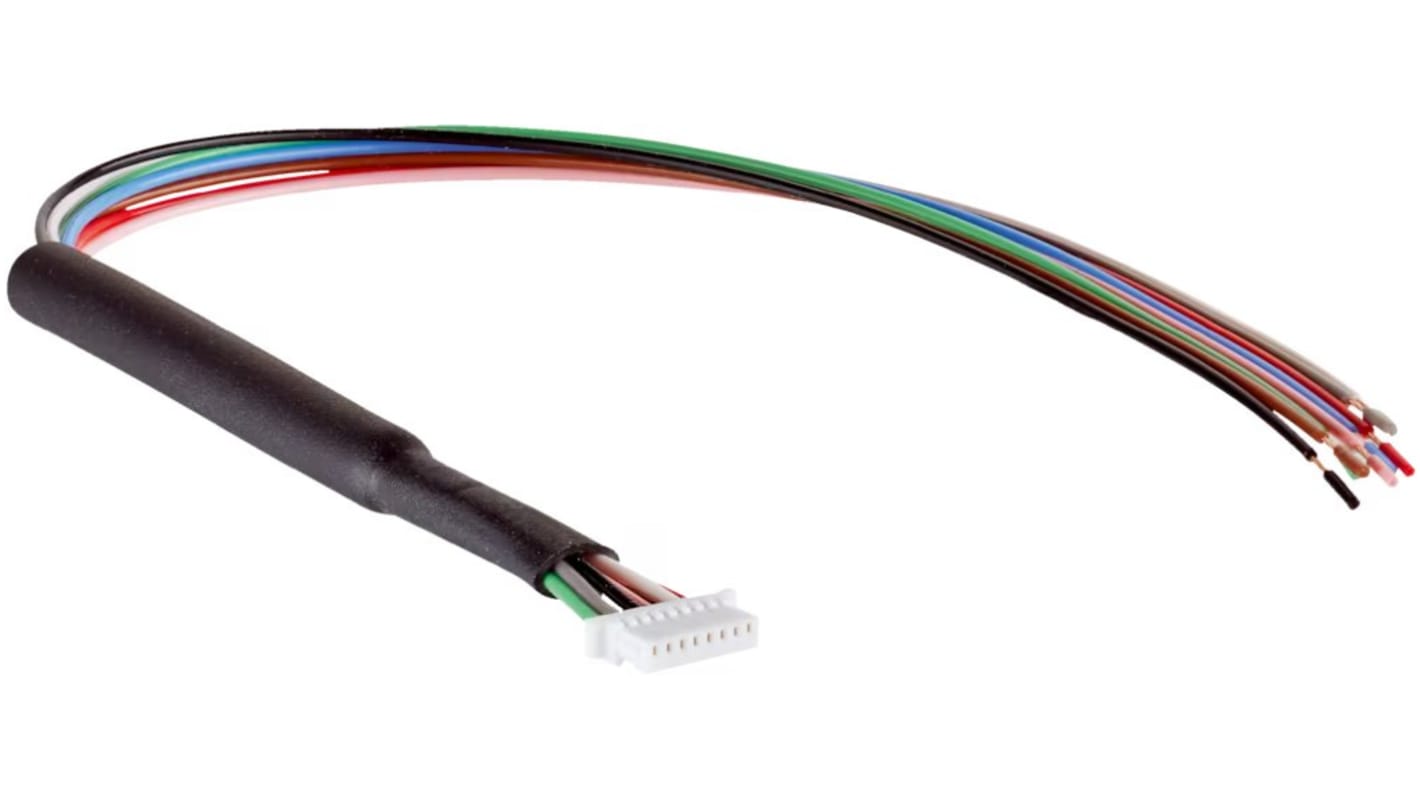 Cavo e connettore Sick DOL-0J08-G0M2XB6 per sensori, 200 mm, connettore femmina JST a 8 pin, M26 a 12 pin, PVC. Applicazioni in automazione industriale.