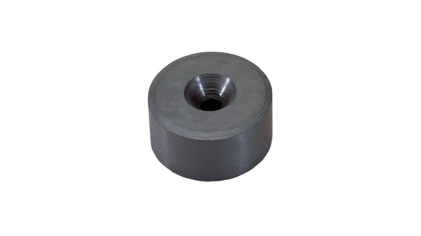 Magnete Sick MAG-2308-B per sensori, diametro 23 mm, altezza 8 mm, montaggio a pannello con foro M5, temperatura operativa -40/+250 °C.