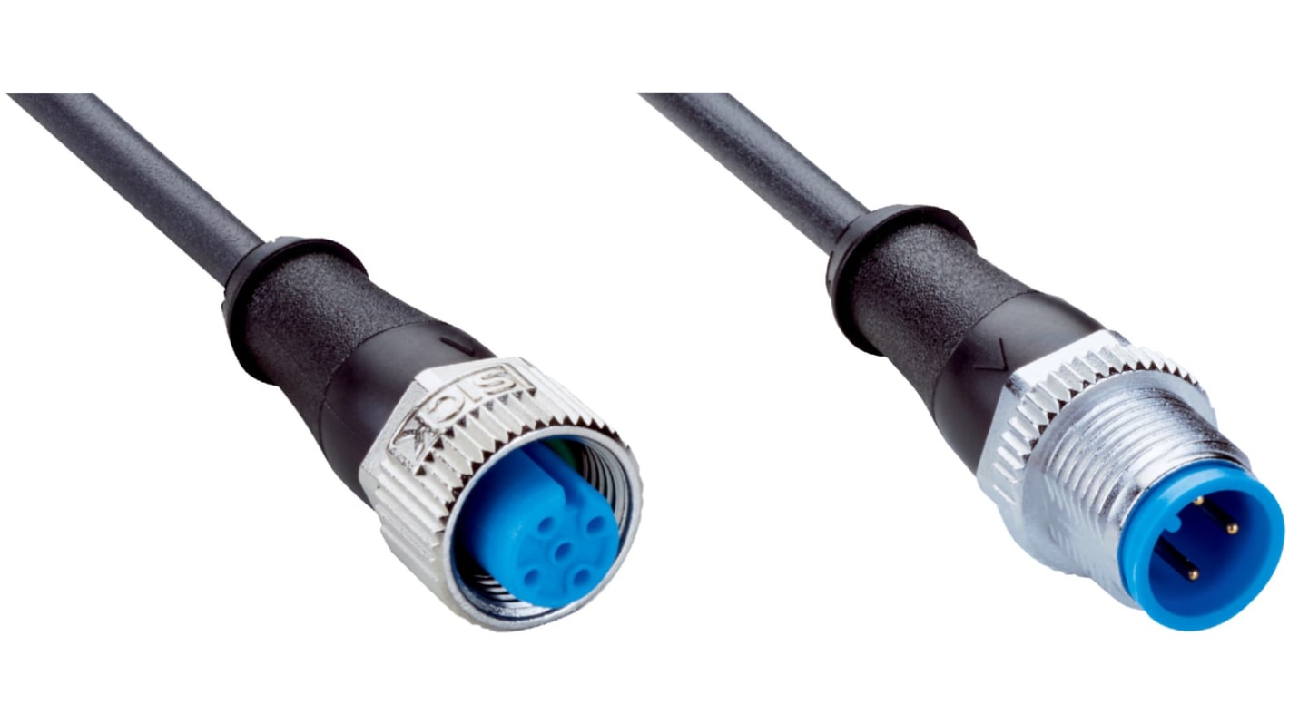 Cavo e connettore Sick YF2A13-030UB1M2A13, 3m, M12 femmina e maschio, grado di protezione IP65/IP67, temperatura operativa -40/+80°C.