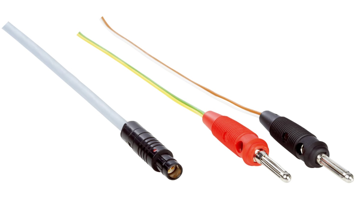 Cavo e connettore Sick YM2Z14-020VA4M2Z12 per sensori, lunghezza 2 metri, connettore femmina rotondo a 4 pin, progettato per ridurre interferenze.