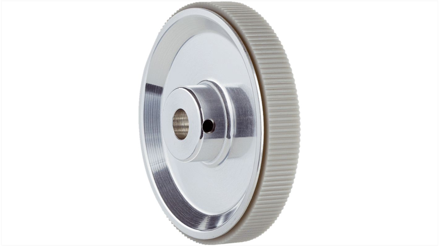 Ruota di misurazione Sick BEF-MR06200APG, 6 mm, in alluminio con superficie in poliuretano, circonferenza 200 mm.