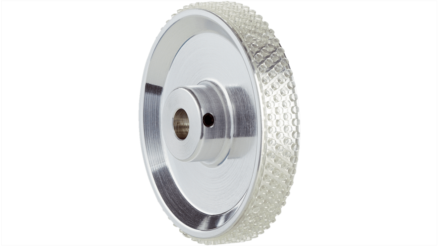 Ruota di misurazione Sick BEF-MR10200APN in alluminio, 10 mm per albero solido, circonferenza 200 mm, altezza 63.7 mm.