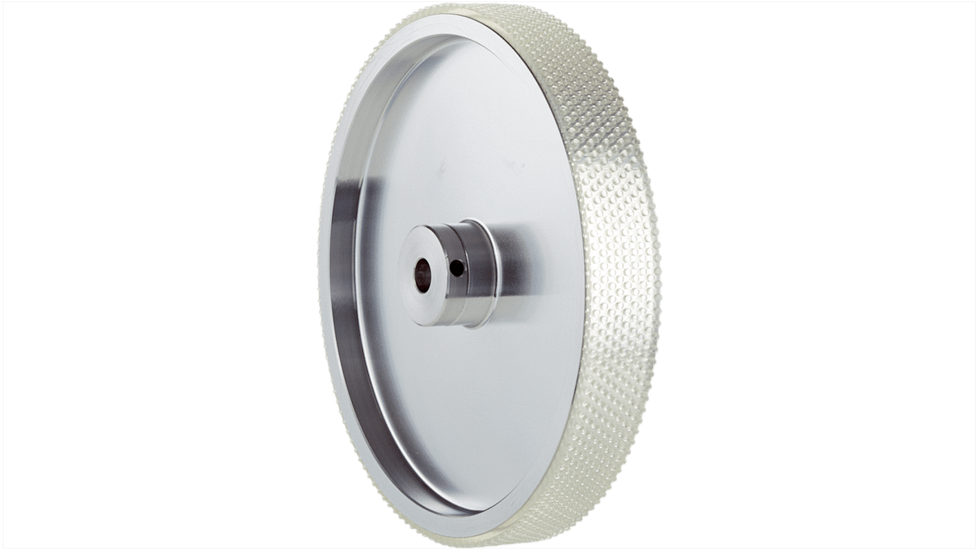 Ruota di misurazione Sick BEF-MR10500APN, in alluminio, per albero solido da 10 mm, circonferenza 500 mm, altezza 159.2 mm.