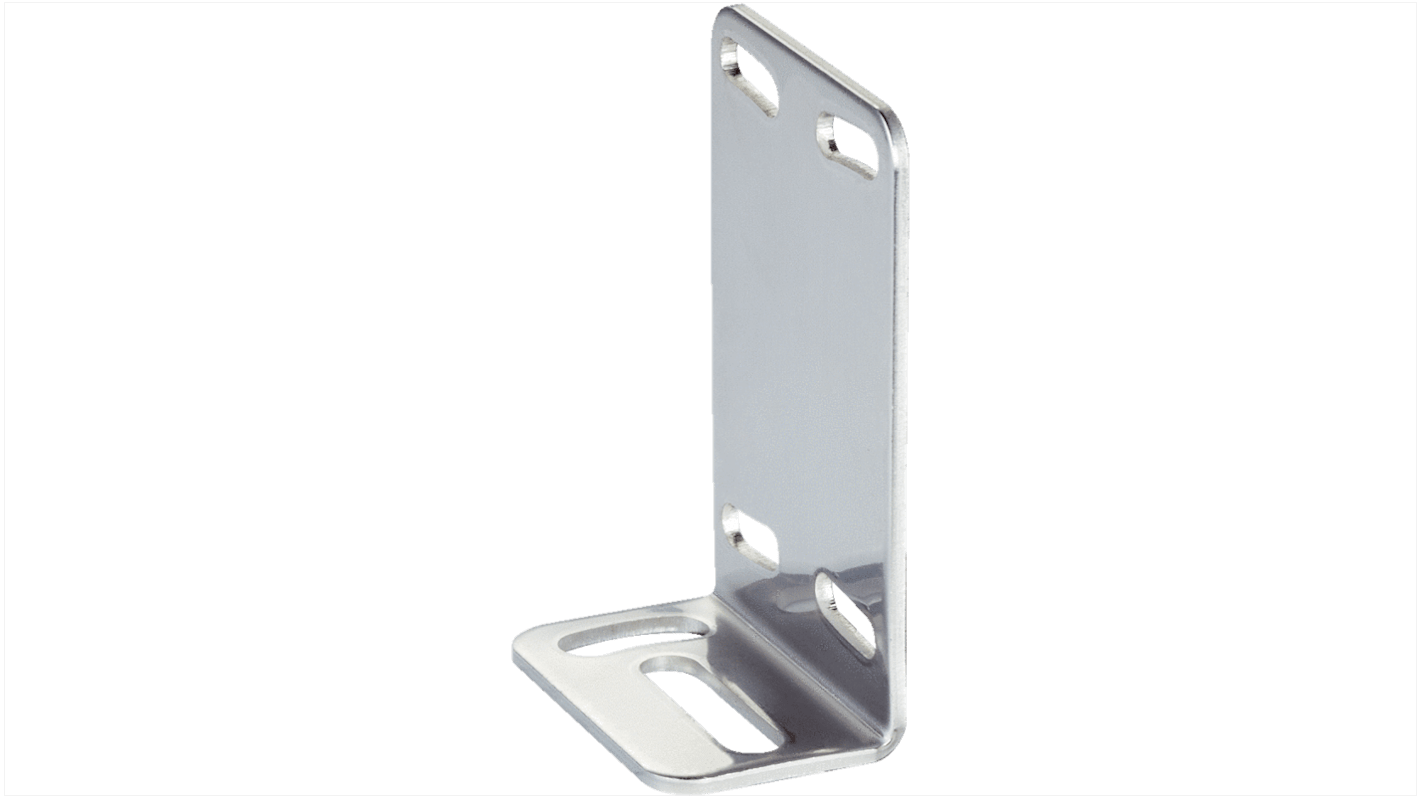 Staffa di montaggio Sick BEF-OD1-B in acciaio inox per sensori, progettata per installazione a parete senza staffa di allineamento.