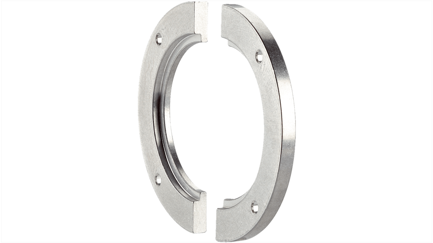 Morsetto di montaggio Sick BEF-WG-SF050 per flange del servo, design a semiguscio, per mozzi di centraggio da 50 mm. Montaggio a pannello.