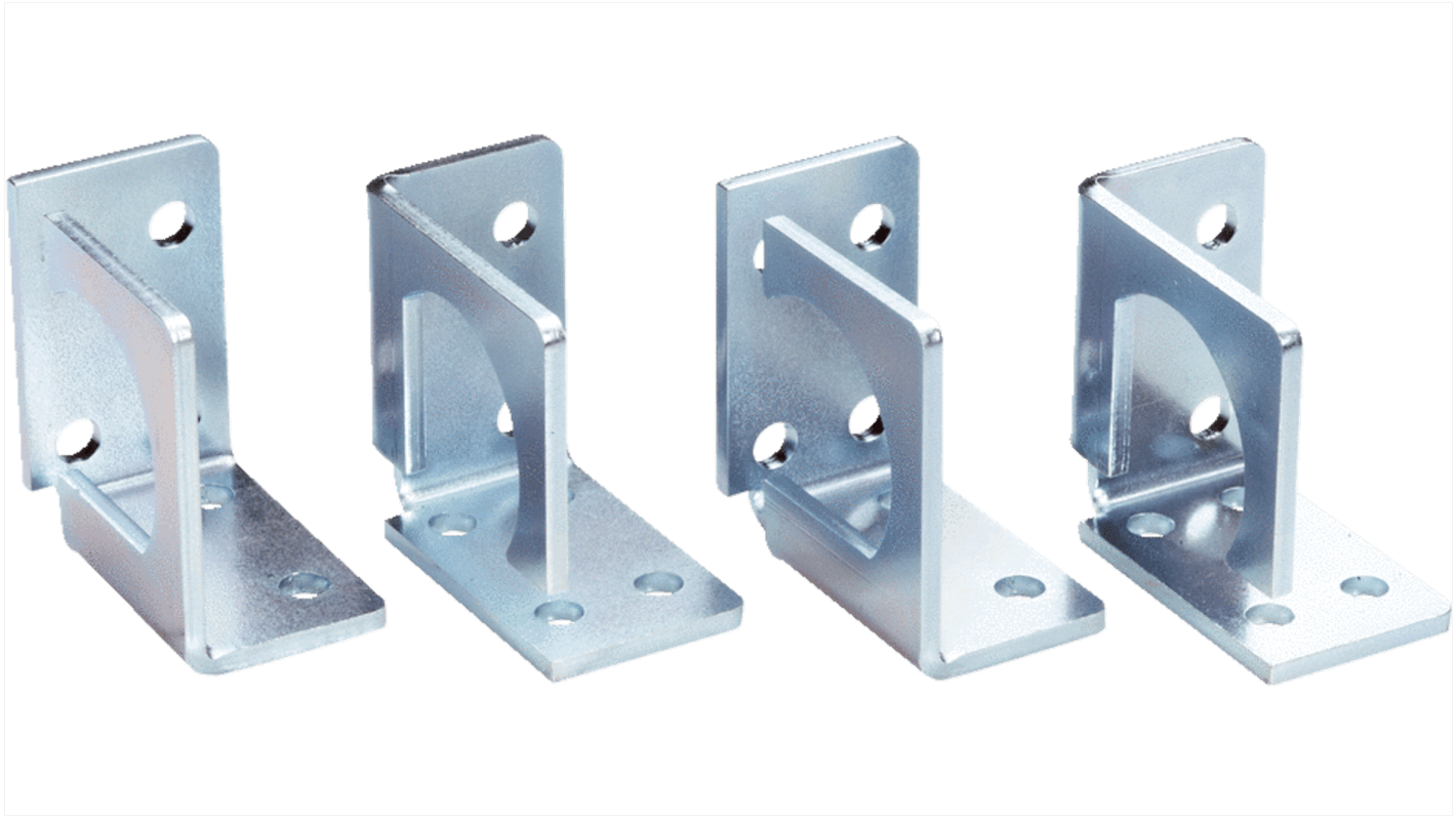 Staffa di montaggio Sick BEF-WK-XLG in acciaio zincato, per integrazione rapida di sensori a pannello.