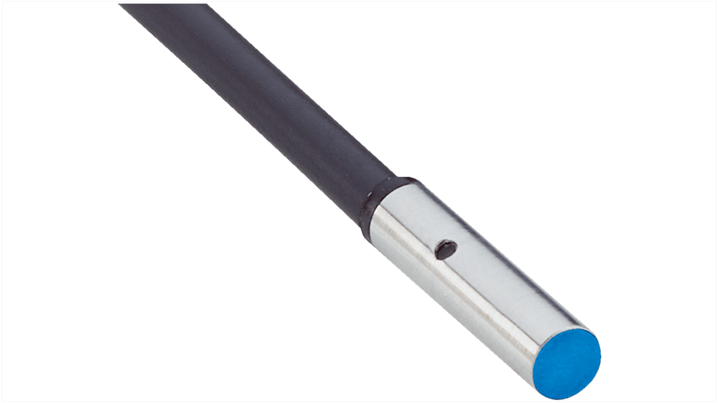 Sensore di prossimità induttivo cilindrico Sick IHM03-01BNSVU2K, NPN, rilevamento 1 mm, IP67, acciaio inox, 12 mm x 3 mm.